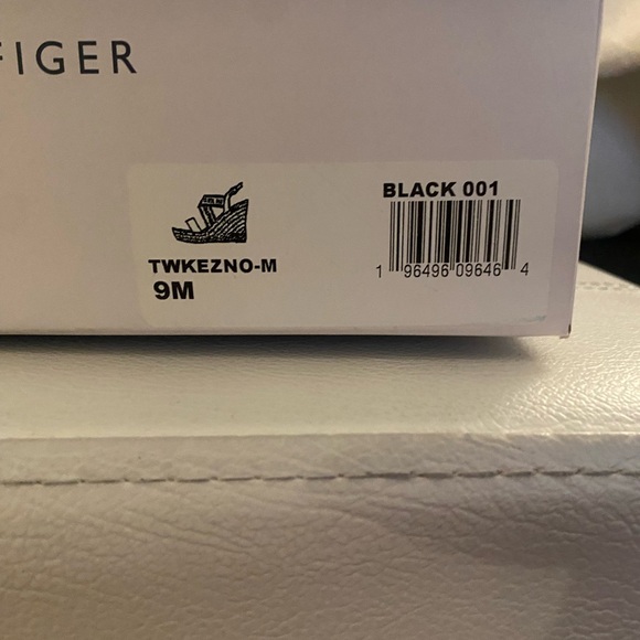 Tommy Hilfiger Black Wedge Sandals with Cork Platform - Picture 5 of 5